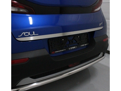 Накладка на заднюю дверь лист шлифованный ТСС для Kia Soul 2019-2021