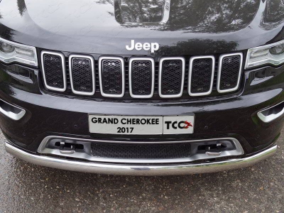 Решетка радиатора верхняя (лист AL) 7 шт ТСС для Jeep Grand Cherokee IV Рестайлинг 2013 – 2022