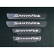 Накладки на пороги шлифованный лист надпись Santa Fe 4 штуки для Hyundai Santa Fe 2018-2021